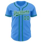 Personalized Electric Blue and Kelly Green Baseball Jersey for Men and Women Personalized Electric Blue Kelly Green-White