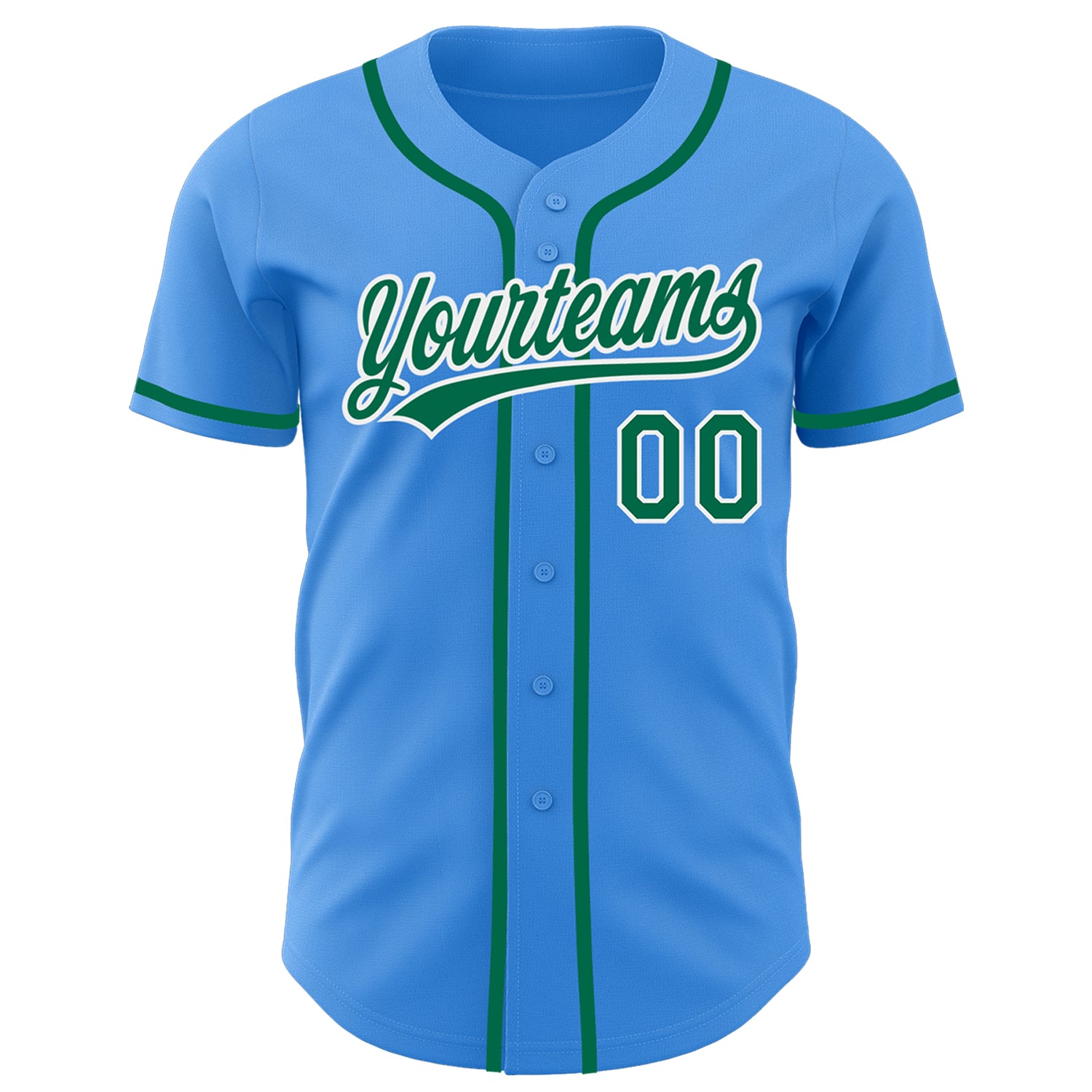 Personalized Electric Blue and Kelly Green Baseball Jersey for Men and Women Personalized Electric Blue Kelly Green-White - Image 2