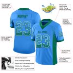 Personalized Electric Blue Kelly Green White Mesh Drift Jersey - Fashion Football Jersey Personalized Electric Blue Kelly