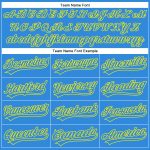 Custom Name & Number Champion Jersey - Electric Blue Light Yellow 3D Pattern Baseball Uniform Personalized Electric Blue