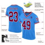 Custom Electric Blue Maroon-White Throwback Football Jersey with Personalized Name and Number - Authentic Design Personalized