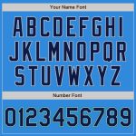 Custom Team Name Number Electric Blue Gray Teal Bomber Jacket Personalized Full-Snap Varsity Letterman Personalized Electric