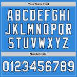 Custom Name Number Unisex Softball Jersey Electric Blue Navy Pinstripe Two-Button Personalized Design Personalized Electric