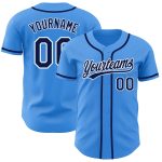 Personalized Electric Blue Navy White Baseball Jersey for Men and Women Personalized Electric Blue Navy-White Baseball Jersey