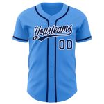 Personalized Electric Blue Navy White Baseball Jersey for Men and Women Personalized Electric Blue Navy-White Baseball Jersey
