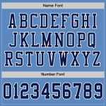 Personalized Electric Blue Mesh Football Jersey - Navy and White Design Personalized Electric Blue Navy-White Mesh Football