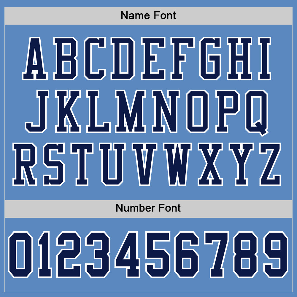 Personalized Electric Blue Mesh Football Jersey - Navy and White Design Personalized Electric Blue Navy-White Mesh Football - Image 4