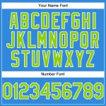 Personalized Electric Blue and Neon Green Baseball Jersey for Custom Sports Wear Personalized Electric Blue Neon Green-White