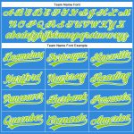 Personalized Electric Blue and Neon Green Baseball Jersey for Custom Sports Wear Personalized Electric Blue Neon Green-White