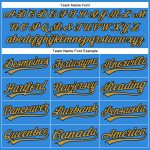 Personalized Electric Blue Black Gold Baseball Jersey for Men and Women Personalized Electric Blue Old Gold-Black Baseball