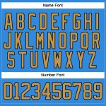 Custom Name and Number Electric Blue and Old Gold-Black Hockey Lace Neck Jersey, Team Apparel Personalized Electric Blue