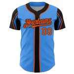 Custom Name & Number Personalized Electric Blue Orange-Black Authentic Baseball Jersey - 3 Colors Available Personalized