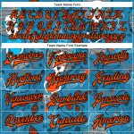 Personalized Electric Blue Orange Black 3D Bomber Varsity Letterman Jacket for Music Festival Casual Wear Personalized Electric