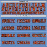 Personalized Electric Blue Orange Black Football Jersey - Custom Sports Jersey 2 Personalized Electric Blue Orange-Black