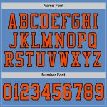 Personalized Electric Blue Orange Black Football Jersey - Custom Sports Jersey 2 Personalized Electric Blue Orange-Black