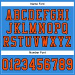 Personalized Electric Blue Orange Black Mesh Football Jersey for Men and Women Personalized Electric Blue Orange-Black Mesh