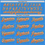 Personalized Electric Blue Orange Kelly Green Varsity Letterman Bomber Jacket Full-Snap Personalized Electric Blue Orange-Kelly
