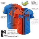 Personalized Electric Blue Orange Navy Gradient Baseball Jersey Fashion Personalized Electric Blue Orange-Navy Gradient Fashion