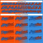 Custom Name Number Electric Blue Orange Navy Gradient Unisex Softball Jersey Fashion Two-Button Personalized Electric Blue