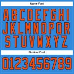 Custom Name and Number Hockey Jersey Electric Blue Orange Navy Lace Neck Team Gear Personalized Electric Blue Orange-Navy