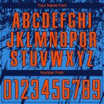 Personalized Electric Blue and Orange Navy Soccer Uniform Jersey Personalized Electric Blue Orange-Navy Sublimation Soccer