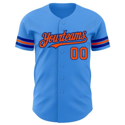 Electric Blue Orange-Royal Baseball Jersey - Personalized and Stylish Sports Apparel Personalized Electric Blue Orange-Royal