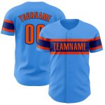 Personalized Electric Blue Orange Royal Baseball Jersey for Men, Women, Kids - Custom Team Sportswear Personalized Electric