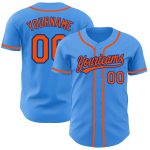 Electric Blue Orange Royal Personalized Baseball Jersey - Custom Team Apparel Personalized Electric Blue Orange-Royal Baseball