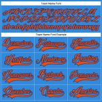 Personalized Electric Blue Orange Royal Hockey Jersey with Lace Neck Personalized Electric Blue Orange-Royal Hockey Lace