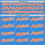 Custom Name Number Baseball Jersey - Personalized Twinkle Star Gradient Design in Electric Blue Orange-White 3D Pattern Personalized