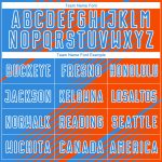 Personalized Electric Blue Orange White Line Soccer Jersey Sublimation Uniform Personalized Electric Blue Orange-White Line