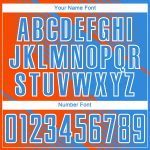 Custom Soccer Jersey - Personalized Electric Blue Orange-White Line Sublimation with Name & Number Personalized Electric