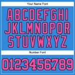 Personalized Electric Blue Pink Black Baseball Jersey - Authentic Design Personalized Electric Blue Pink-Black Authentic