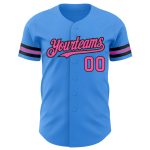 Personalized Electric Blue Pink Black Baseball Jersey - Authentic Design Personalized Electric Blue Pink-Black Authentic