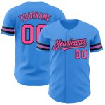 Personalized Electric Blue Pink Black Baseball Jersey - Authentic Design Personalized Electric Blue Pink-Black Authentic
