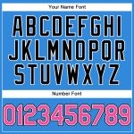 Custom Name Number Baseball Jersey - Personalized Electric Blue Pink Black Authentic Team Apparel Personalized Electric Blue