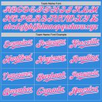 Custom Name & Number Personalized Twinkle Star 3D Pattern Baseball Jersey - Electric Blue Pink-White Gradient Style Personalized