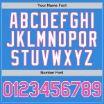 Custom Name & Number Personalized Twinkle Star 3D Pattern Baseball Jersey - Electric Blue Pink-White Gradient Style Personalized