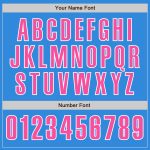 Personalized Electric Blue and Pink White Baseball Jersey for Men and Women Personalized Electric Blue Pink-White Baseball