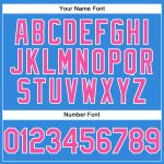 Personalized Electric Blue and Pink-White Baseball Jersey for Custom Sportswear Personalized Electric Blue Pink-White Baseball