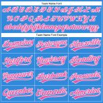 Personalized Electric Blue and Pink-White Baseball Jersey for Custom Sportswear Personalized Electric Blue Pink-White Baseball