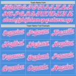 Custom Name and Number Baseball Jersey in Electric Blue and Pink-White Line - Personalized Authentic Team Apparel Personalized