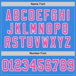 Custom Electric Blue Pink White Football Jersey with Personalized Name and Number - Authentic Throwback Design Personalized