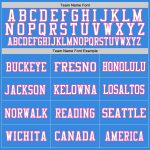 Personalized Electric Blue Pink White Throwback Football Jersey for Men and Women Personalized Electric Blue Pink-White Mesh