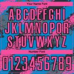 Personalized Electric Blue Pink White Soccer Jersey Uniform - Custom Sublimation Personalized Electric Blue Pink-White Sublimation