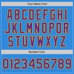 Custom Name Number Personalized Electric Blue Purple Gold Bomber Varsity Letterman Jacket Full-Snap Personalized Electric
