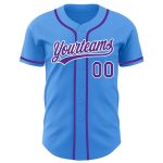 Personalized Electric Blue Purple White Baseball Jersey for Men and Women Personalized Electric Blue Purple-White Baseball