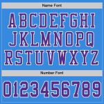 Personalized Electric Blue Purple White Mesh Football Jersey - Custom Authentic Style Personalized Electric Blue Purple-White
