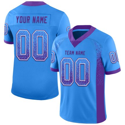 Personalized Electric Blue Purple White Mesh Fashion Football Jersey Personalized Electric Blue Purple-White Mesh Drift Fashion