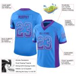 Personalized Electric Blue Purple White Mesh Fashion Football Jersey Personalized Electric Blue Purple-White Mesh Drift Fashion